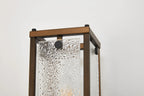 Sherlock 40cm Rectangular Wall Light, 2 Light E14, IP44, Painted Bronze with Faux Alabaster Glass