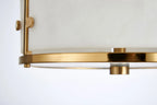 Sherlock 25cm Round Ceiling, 2 Light E14, IP44, Brass with Faux Alabaster Glass