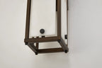 Sherlock 40cm Rectangular Wall Light, 2 Light E14, IP44, Painted Bronze with Faux Alabaster Glass