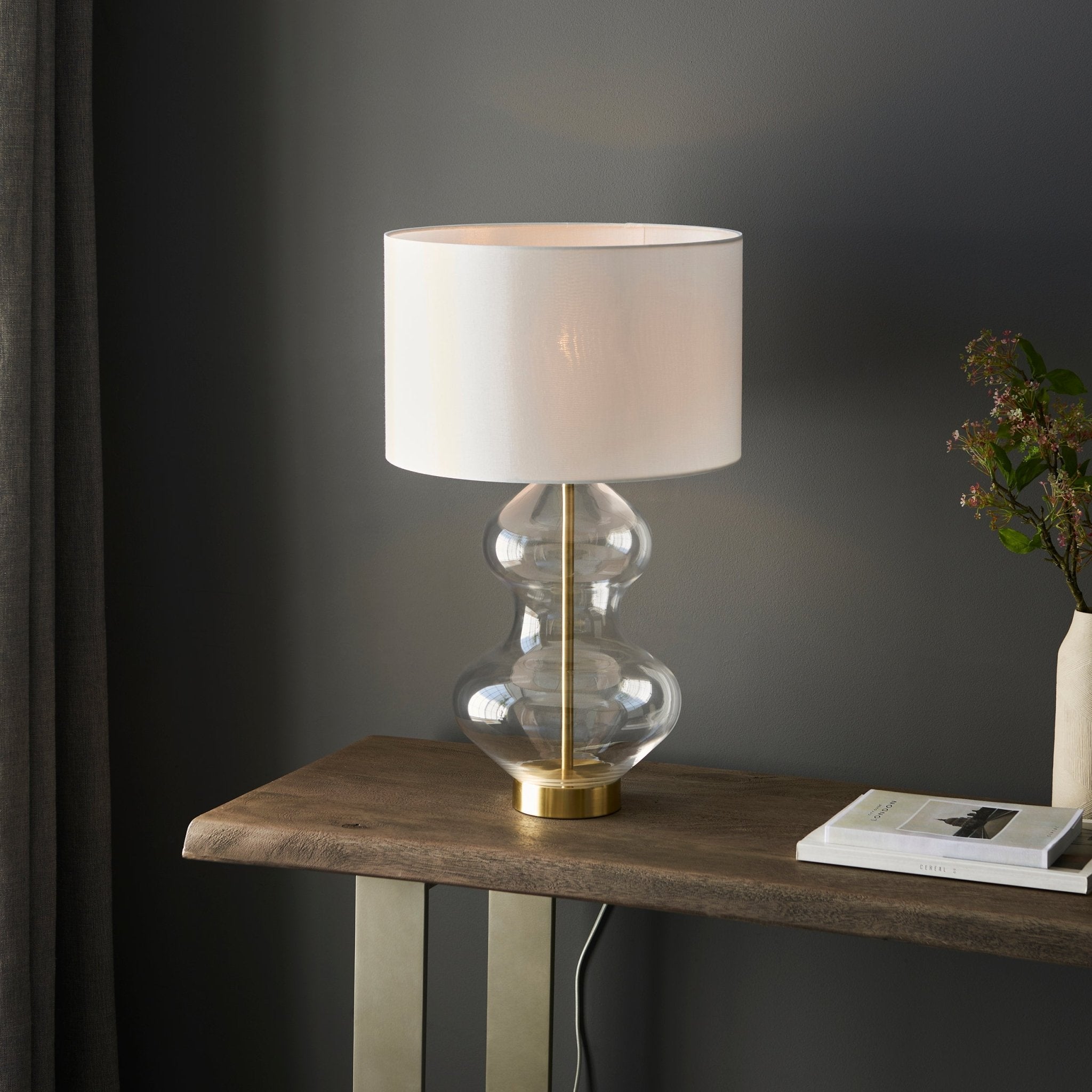 Luminosity Designs - Sherman Curved Glass Touch Table Lamp - Luminosity Designs Ltd
