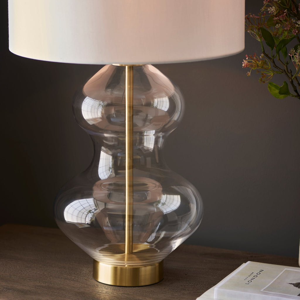 Luminosity Designs - Sherman Curved Glass Touch Table Lamp - Luminosity Designs Ltd