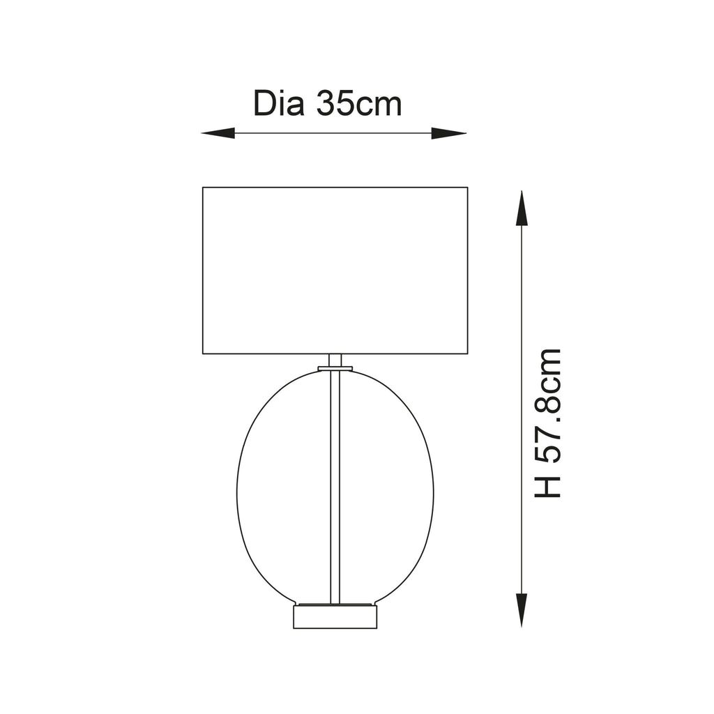 Luminosity Designs - Sherman Rounded Glass Touch Table Lamp - Luminosity Designs Ltd
