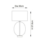Luminosity Designs - Sherman Rounded Glass Touch Table Lamp - Luminosity Designs Ltd