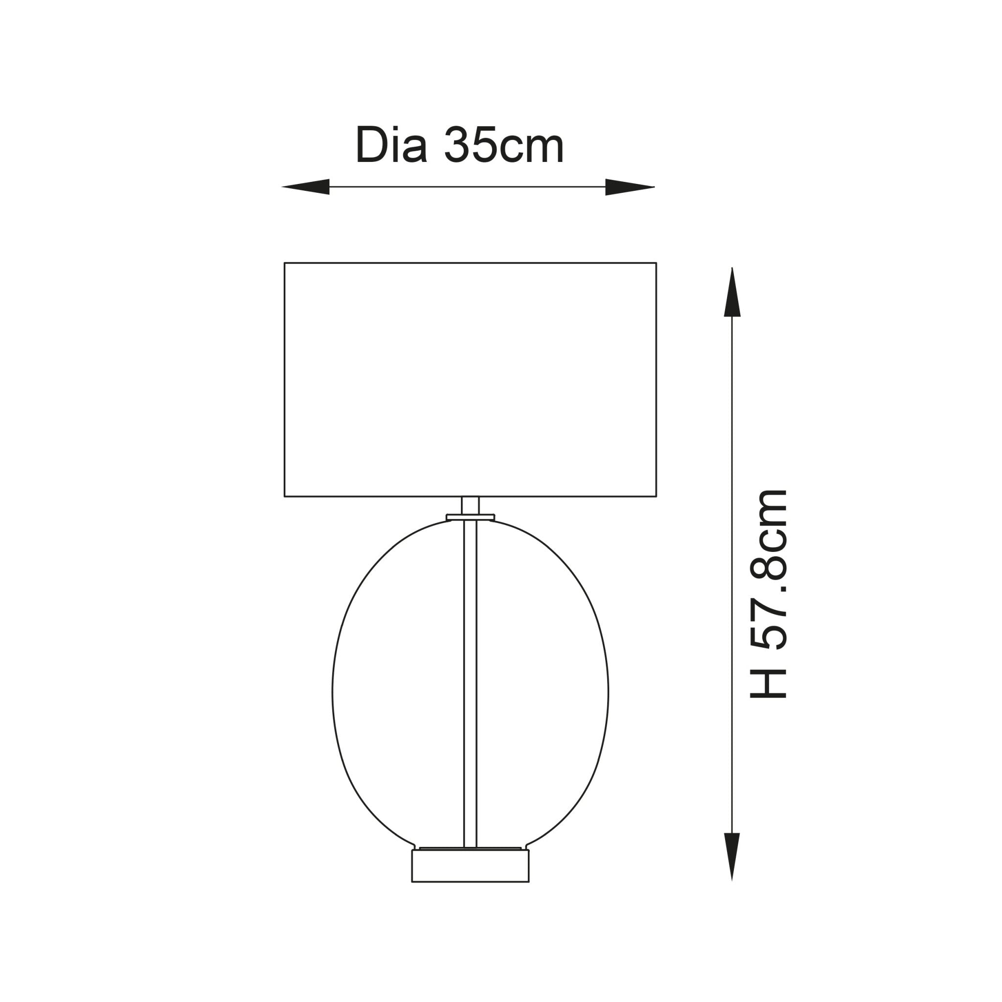 Luminosity Designs - Sherman Rounded Glass Touch Table Lamp - Luminosity Designs Ltd