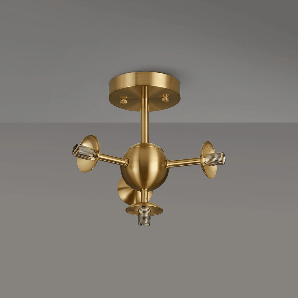 Luminosity Designs Ltd - Simple Semi - Flush Multi Arm Ceiling Light (FRAME ONLY), 4 x G9 - Luminosity Designs Ltd