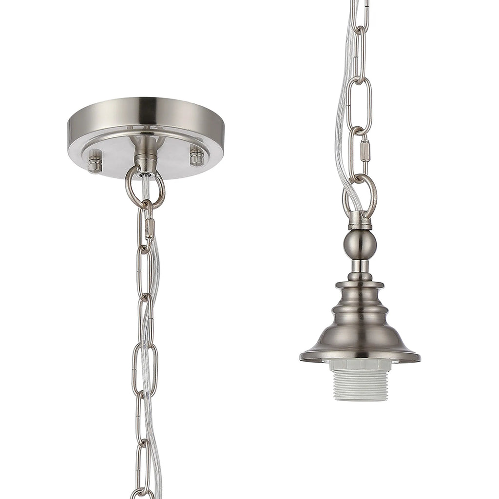 Luminosity Designs - Sledmere 12cm Flush/Single Pendant (FRAME ONLY), 1 Light Adjustable E27 - Luminosity Designs Ltd