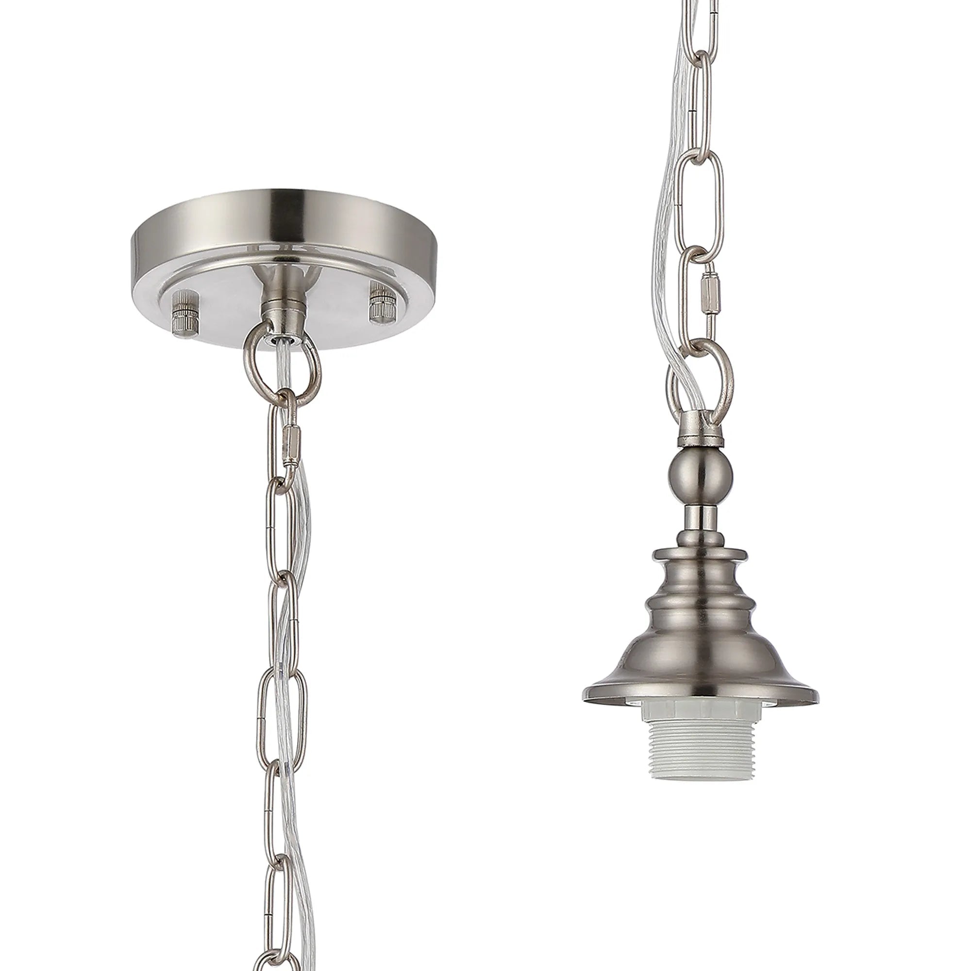 Luminosity Designs - Sledmere 12cm Flush/Single Pendant (FRAME ONLY), 1 Light Adjustable E27 - Luminosity Designs Ltd