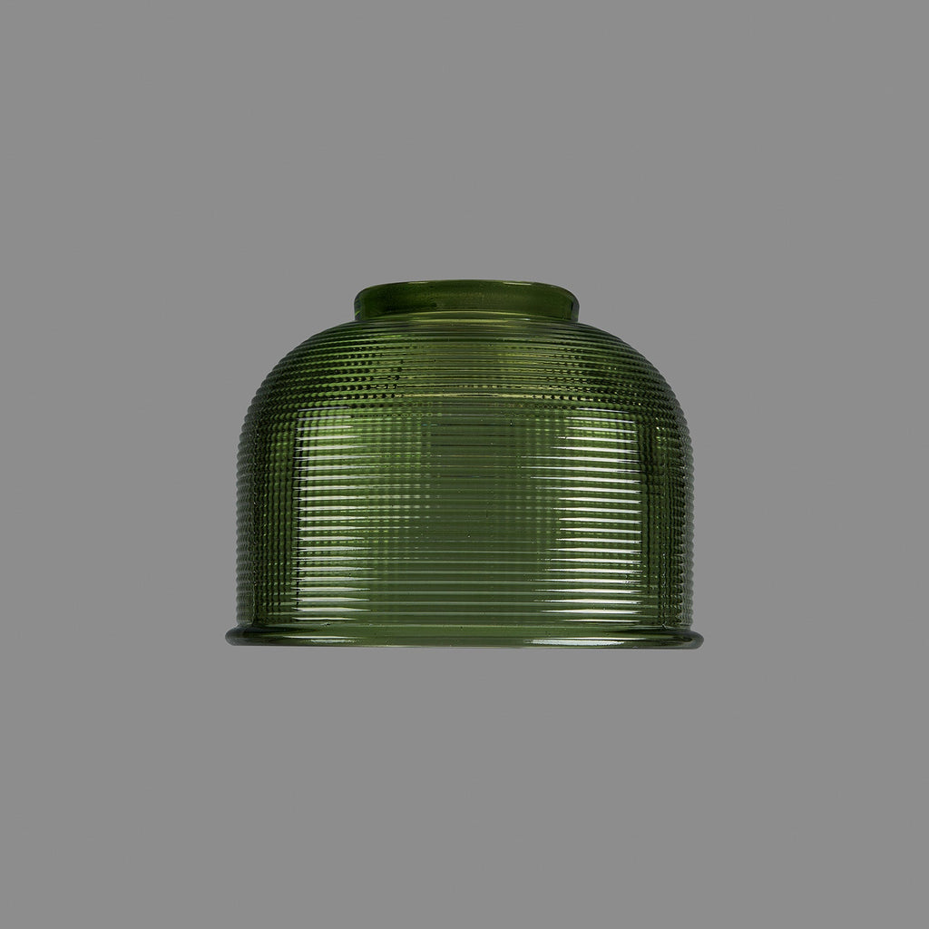Luminosity Designs Ltd - Sledmere 14.5x11cm Prismatic Dome Glass Shade With Flat Edge - 10 Colours - Luminosity Designs Ltd