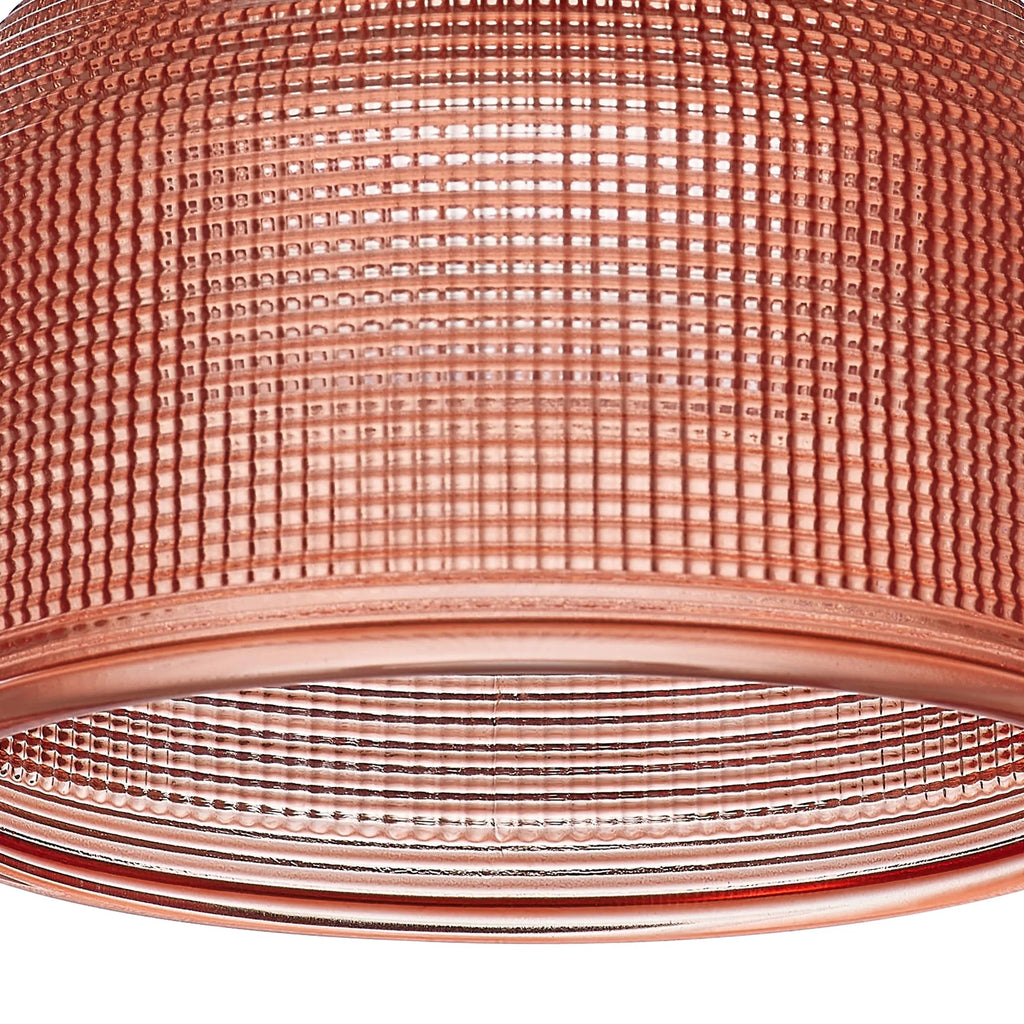 Luminosity Designs Ltd - Sledmere 14.5x11cm Prismatic Dome Glass Shade With Flat Edge - 10 Colours - Luminosity Designs Ltd