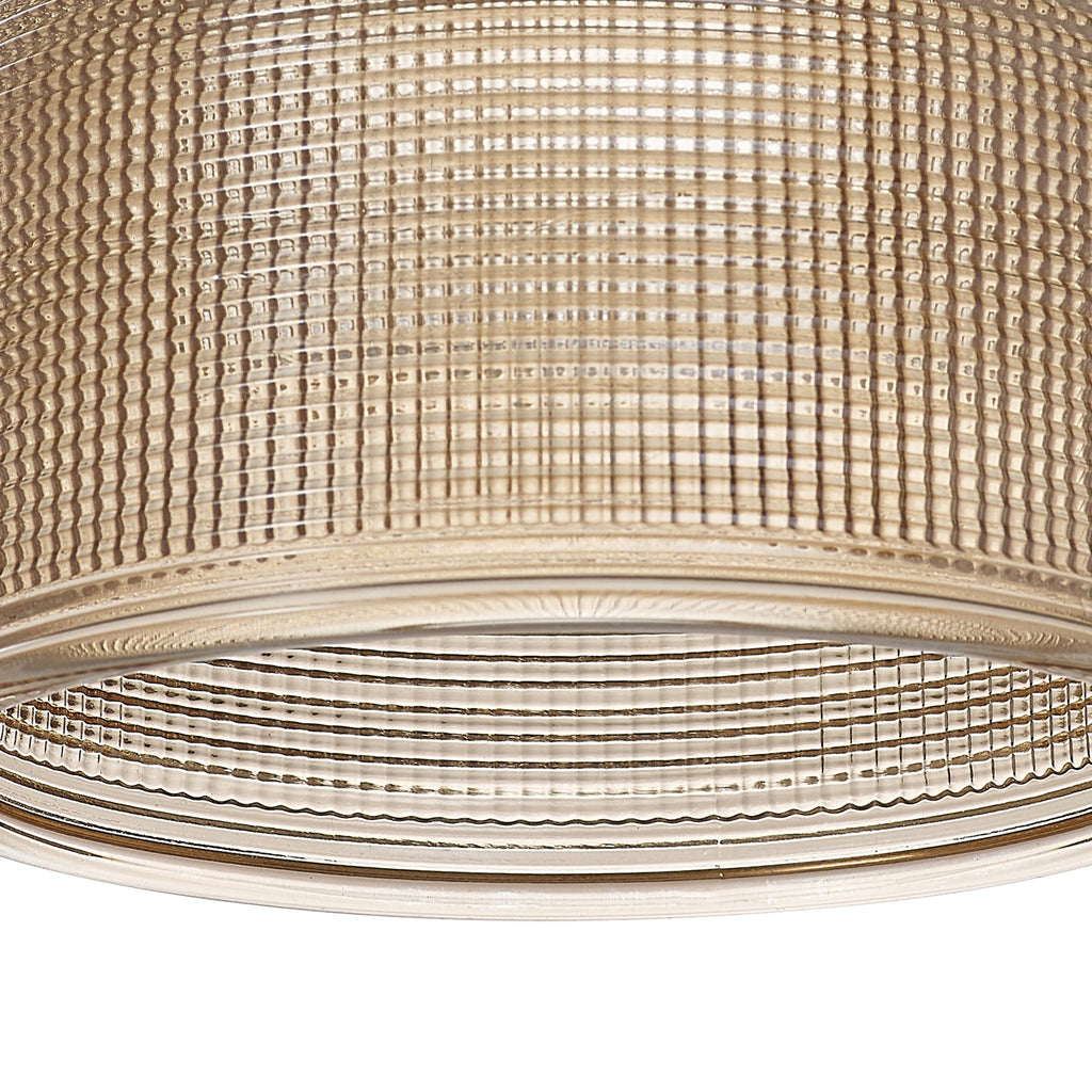 Luminosity Designs Ltd - Sledmere 14.5x11cm Prismatic Dome Glass Shade With Flat Edge - 10 Colours - Luminosity Designs Ltd