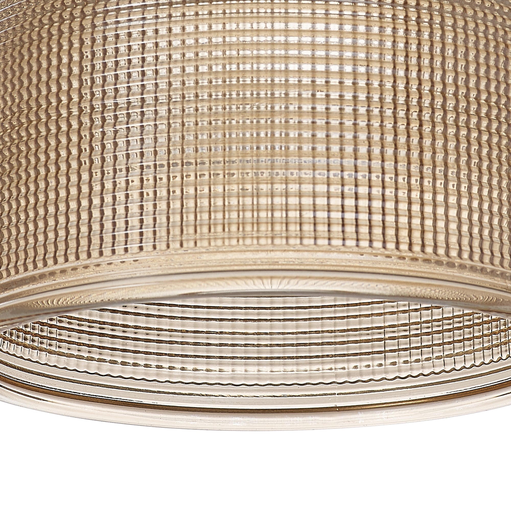 Luminosity Designs Ltd - Sledmere 14.5x11cm Prismatic Dome Glass Shade With Flat Edge - 10 Colours - Luminosity Designs Ltd