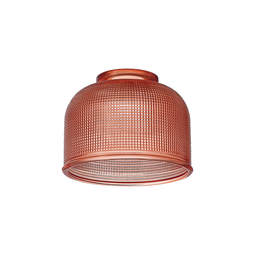 Luminosity Designs Ltd - Sledmere 14.5x11cm Prismatic Dome Glass Shade With Flat Edge - 10 Colours - Luminosity Designs Ltd