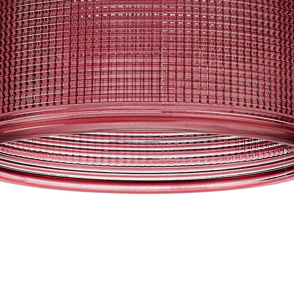 Luminosity Designs Ltd - Sledmere 14.5x11cm Prismatic Dome Glass Shade With Flat Edge - 10 Colours - Luminosity Designs Ltd