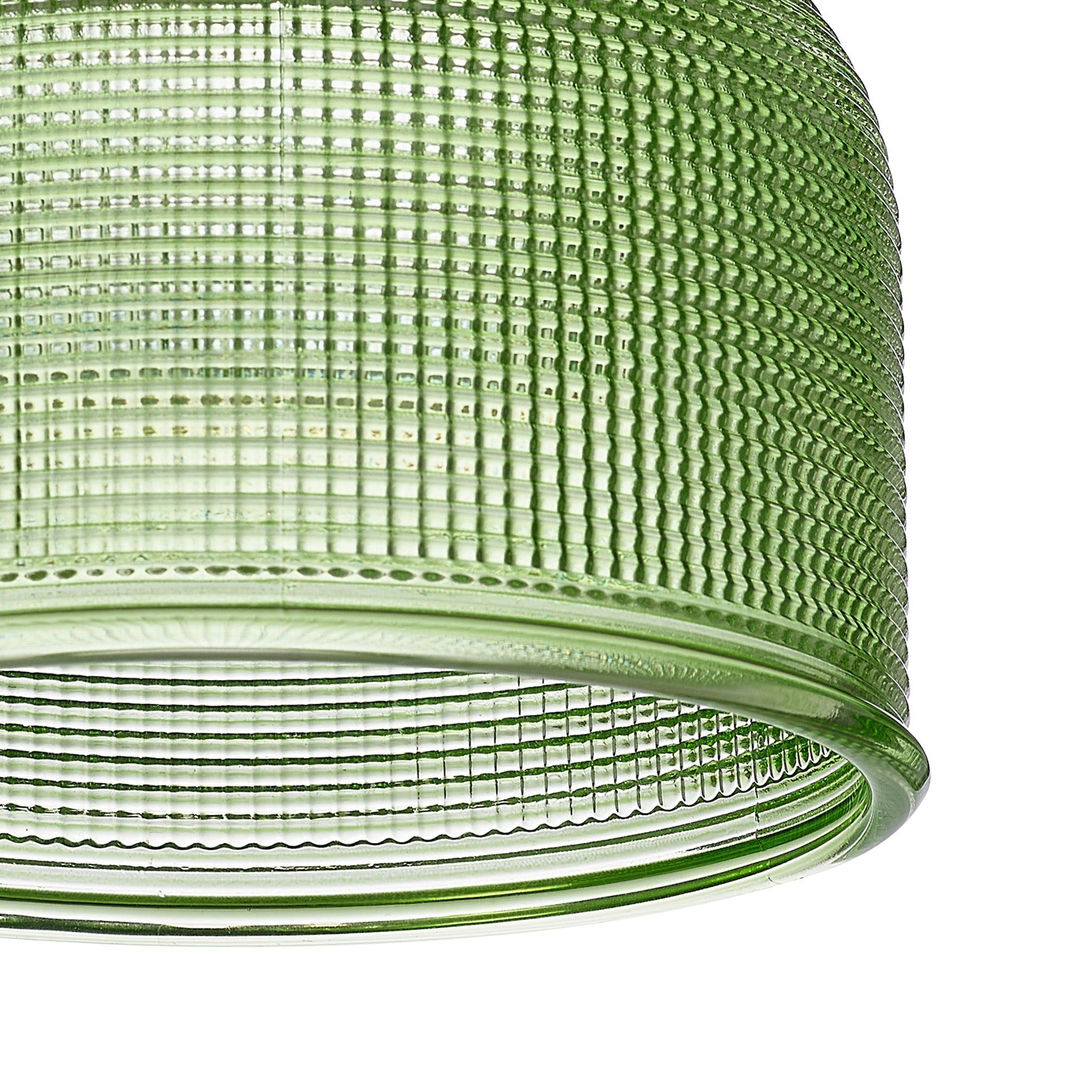 Luminosity Designs Ltd - Sledmere 14.5x11cm Prismatic Dome Glass Shade With Flat Edge - 10 Colours - Luminosity Designs Ltd