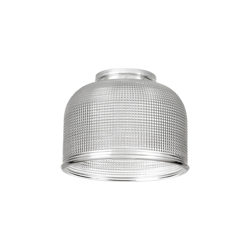 Luminosity Designs Ltd - Sledmere 14.5x11cm Prismatic Dome Glass Shade With Flat Edge - 10 Colours - Luminosity Designs Ltd