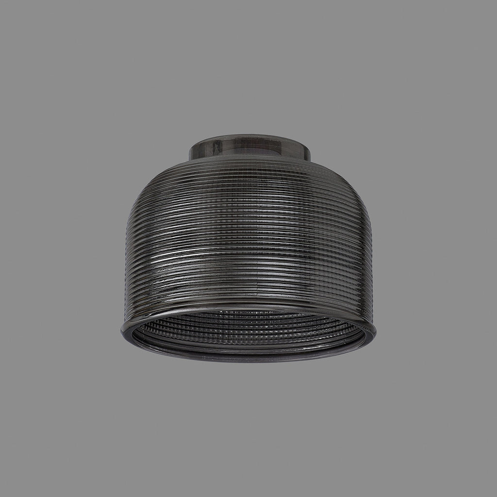 Luminosity Designs Ltd - Sledmere 14.5x11cm Prismatic Dome Glass Shade With Flat Edge - 10 Colours - Luminosity Designs Ltd