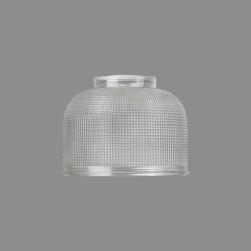 Luminosity Designs Ltd - Sledmere 14.5x11cm Prismatic Dome Glass Shade With Flat Edge - 10 Colours - Luminosity Designs Ltd