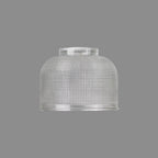 Luminosity Designs Ltd - Sledmere 14.5x11cm Prismatic Dome Glass Shade With Flat Edge - 10 Colours - Luminosity Designs Ltd