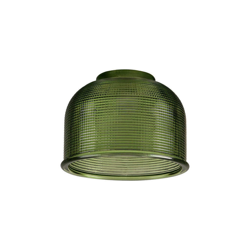 Luminosity Designs Ltd - Sledmere 14.5x11cm Prismatic Dome Glass Shade With Flat Edge - 10 Colours - Luminosity Designs Ltd