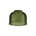 Luminosity Designs Ltd - Sledmere 14.5x11cm Prismatic Dome Glass Shade With Flat Edge - 10 Colours - Luminosity Designs Ltd