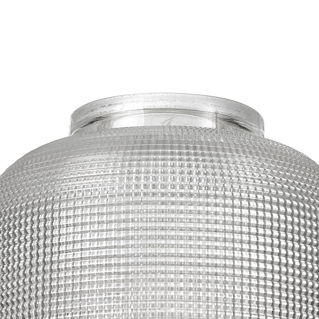 Luminosity Designs Ltd - Sledmere 14.5x11cm Prismatic Dome Glass Shade With Flat Edge - 10 Colours - Luminosity Designs Ltd