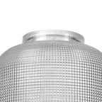 Luminosity Designs Ltd - Sledmere 14.5x11cm Prismatic Dome Glass Shade With Flat Edge - 10 Colours - Luminosity Designs Ltd