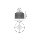 Luminosity Designs Ltd - Sledmere 14.5x11cm Prismatic Dome Glass Shade With Flat Edge - 10 Colours - Luminosity Designs Ltd