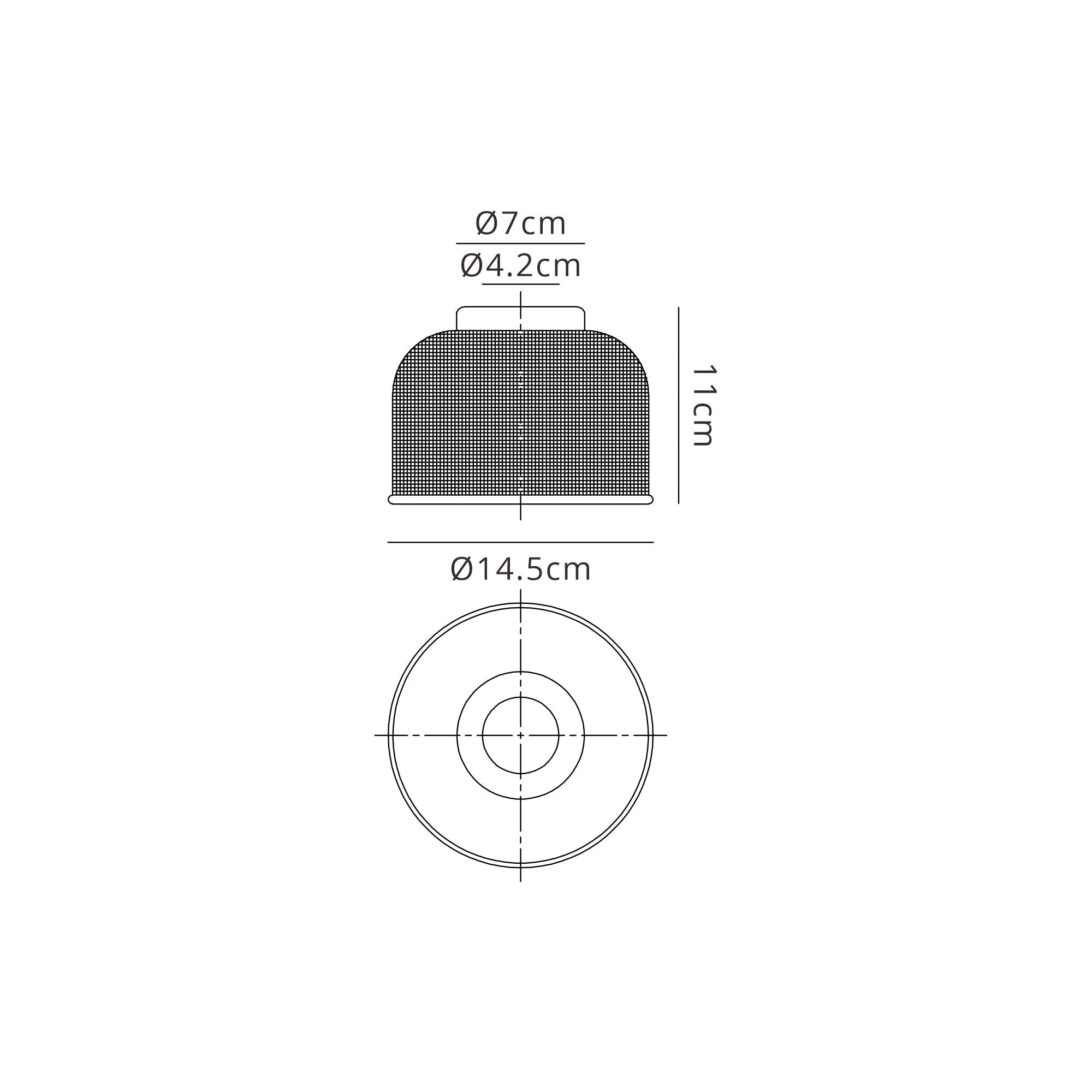 Luminosity Designs Ltd - Sledmere 14.5x11cm Prismatic Dome Glass Shade With Flat Edge - 10 Colours - Luminosity Designs Ltd