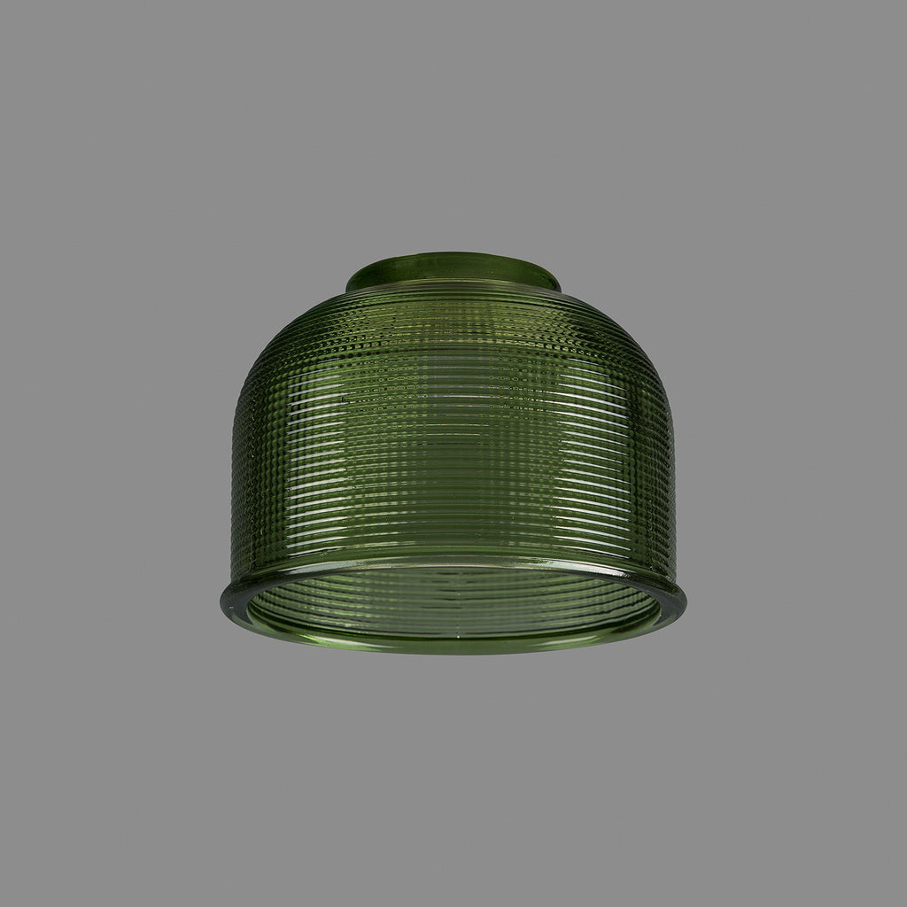 Luminosity Designs Ltd - Sledmere 14.5x11cm Prismatic Dome Glass Shade With Flat Edge - 10 Colours - Luminosity Designs Ltd