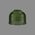 Luminosity Designs Ltd - Sledmere 14.5x11cm Prismatic Dome Glass Shade With Flat Edge - 10 Colours - Luminosity Designs Ltd