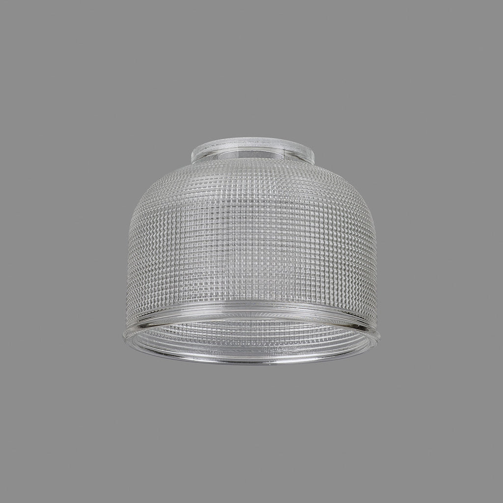 Luminosity Designs Ltd - Sledmere 14.5x11cm Prismatic Dome Glass Shade With Flat Edge - 10 Colours - Luminosity Designs Ltd