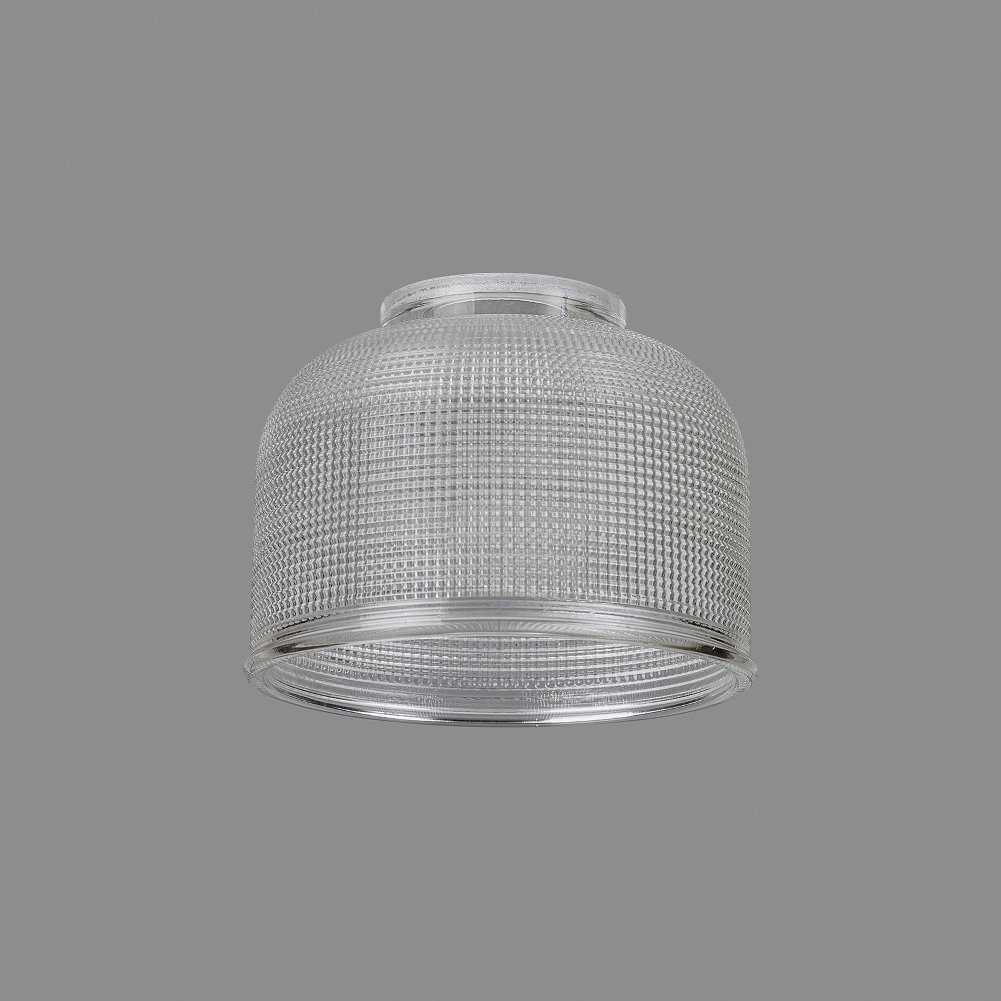 Luminosity Designs Ltd - Sledmere 14.5x11cm Prismatic Dome Glass Shade With Flat Edge - 10 Colours - Luminosity Designs Ltd