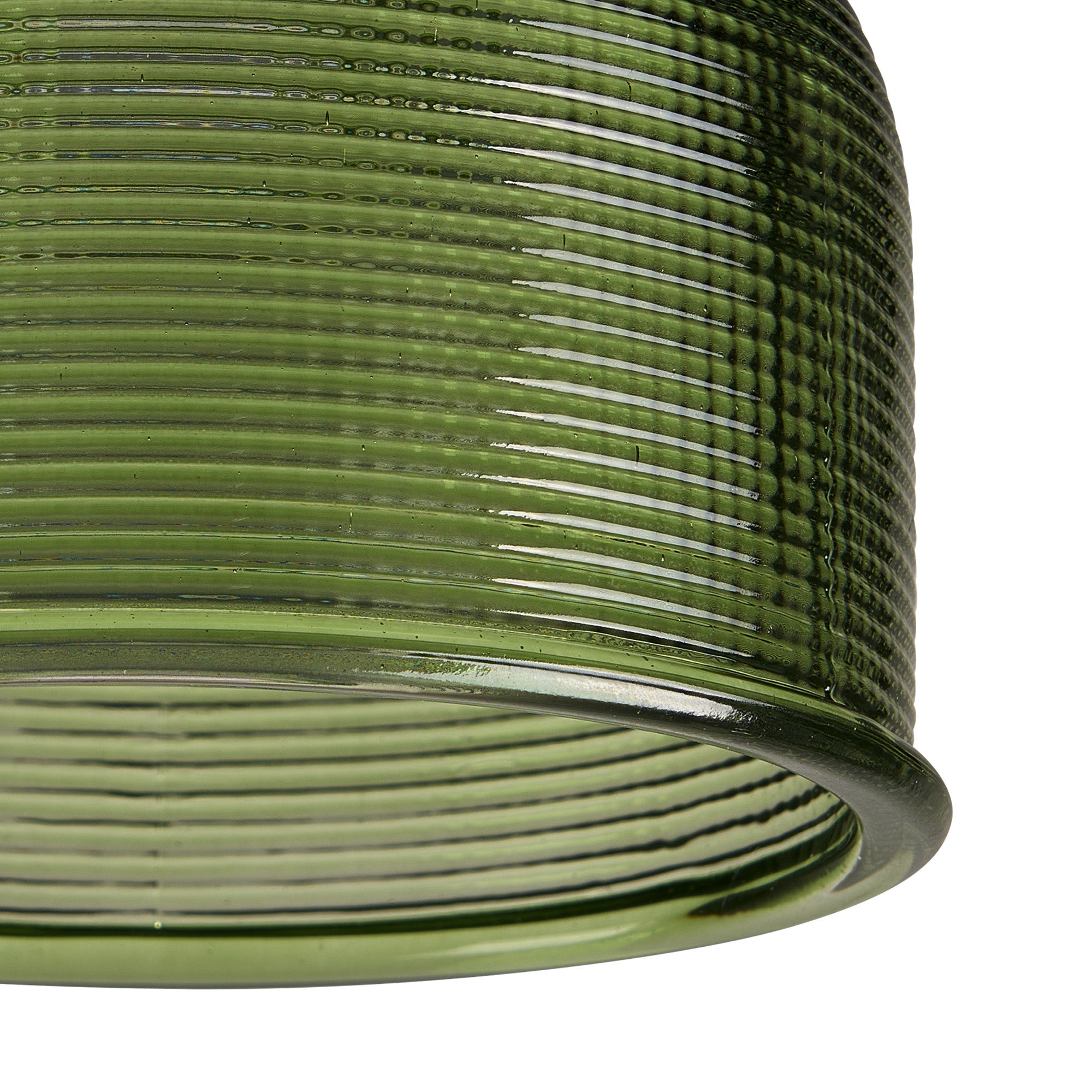 Luminosity Designs Ltd - Sledmere 14.5x11cm Prismatic Dome Glass Shade With Flat Edge - 10 Colours - Luminosity Designs Ltd