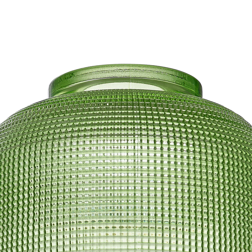 Luminosity Designs Ltd - Sledmere 14.5x11cm Prismatic Dome Glass Shade With Flat Edge - 10 Colours - Luminosity Designs Ltd