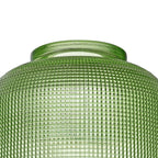 Luminosity Designs Ltd - Sledmere 14.5x11cm Prismatic Dome Glass Shade With Flat Edge - 10 Colours - Luminosity Designs Ltd