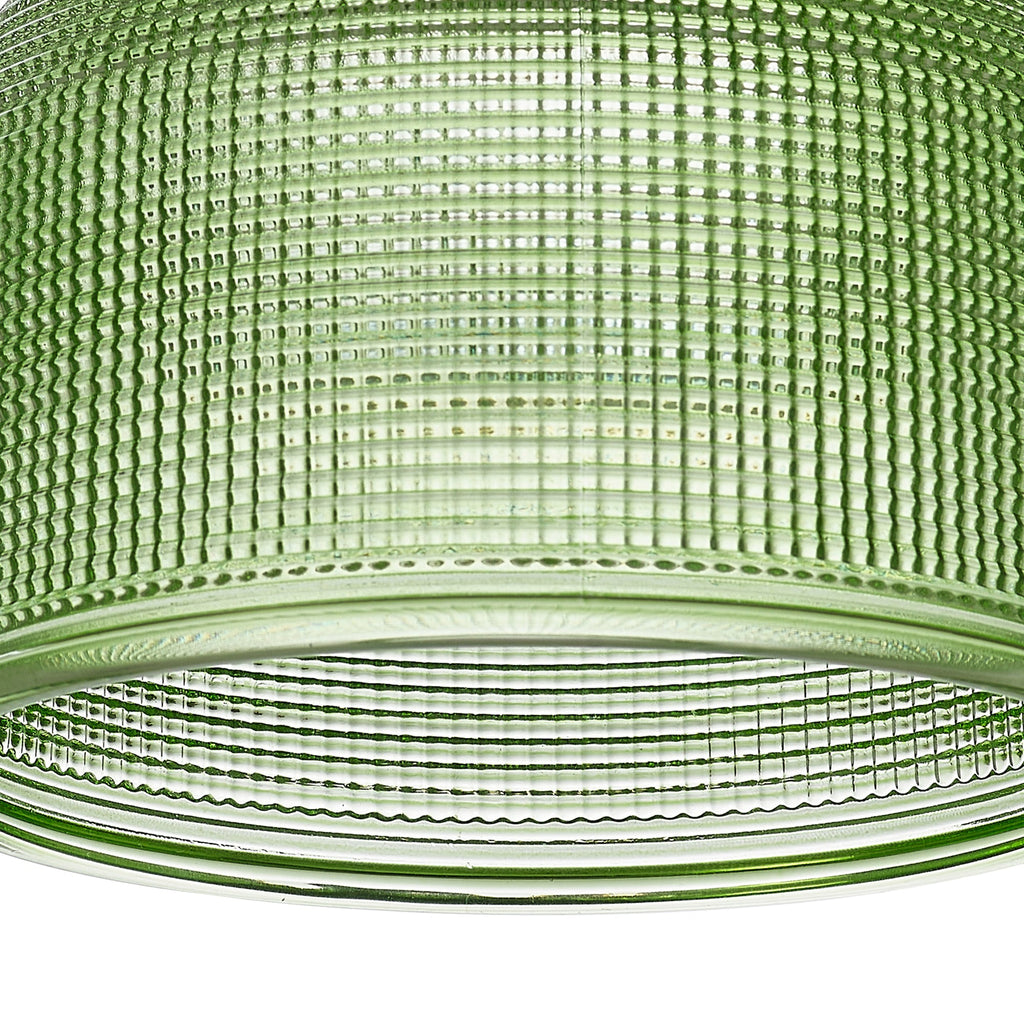 Luminosity Designs Ltd - Sledmere 14.5x11cm Prismatic Dome Glass Shade With Flat Edge - 10 Colours - Luminosity Designs Ltd
