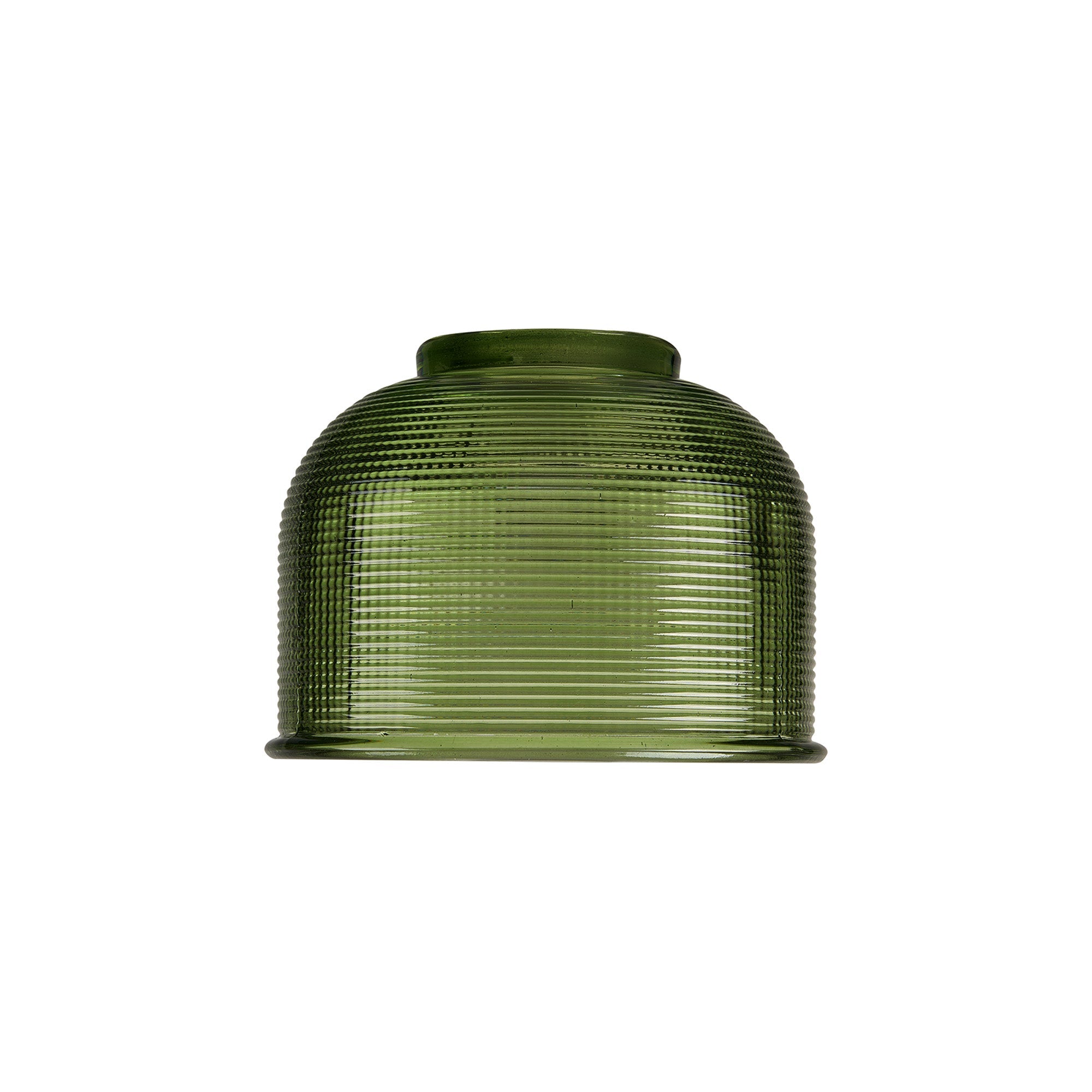 Luminosity Designs Ltd - Sledmere 14.5x11cm Prismatic Dome Glass Shade With Flat Edge - 10 Colours - Luminosity Designs Ltd