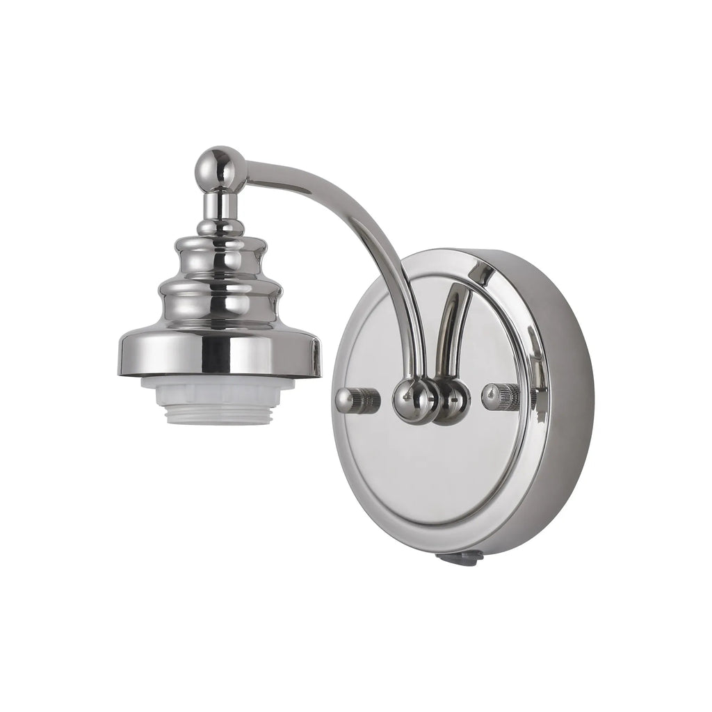 Luminosity Designs - Sledmere Single Switched Wall Lamp (FRAME ONLY), 1 Light E27 - Luminosity Designs Ltd
