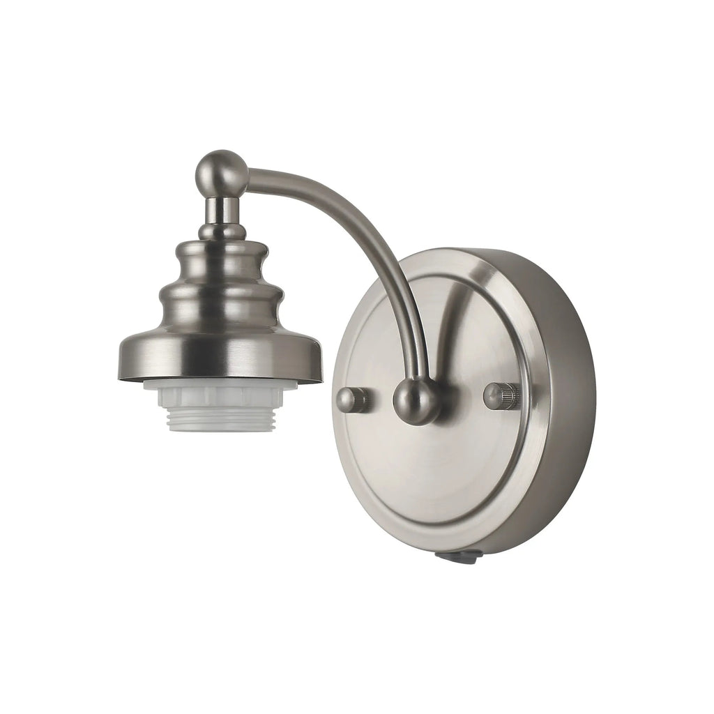 Luminosity Designs - Sledmere Single Switched Wall Lamp (FRAME ONLY), 1 Light E27 - Luminosity Designs Ltd