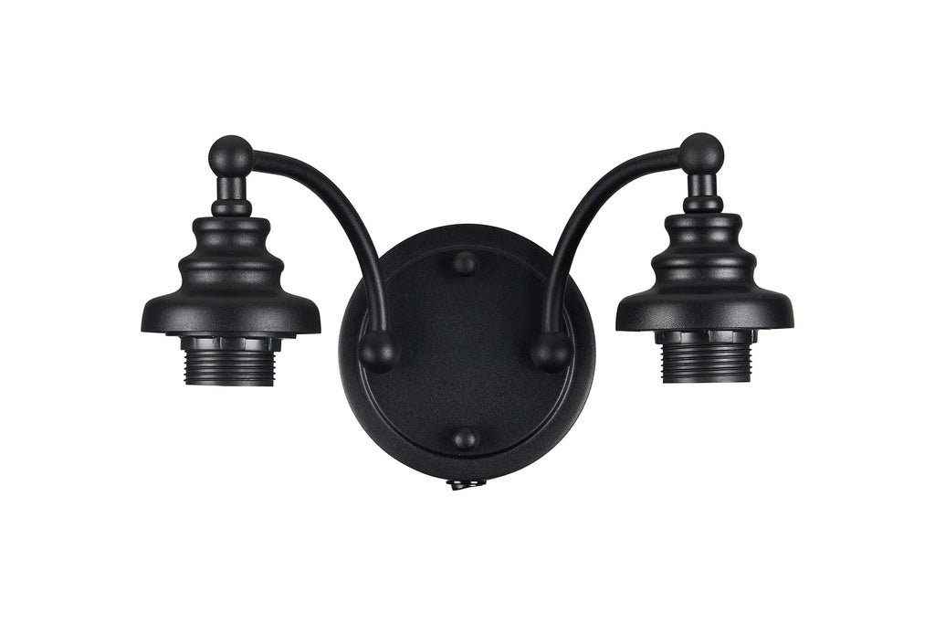 Luminosity Designs - Sledmere Switched Wall Lamp (FRAME ONLY), 2 Light E27 - Luminosity Designs Ltd