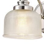 Polished Nickel Sledmere Single Wall Light, Switched, 1 x E27, Glass Shade