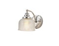 Polished Nickel Sledmere Single Wall Light, Switched, 1 x E27, Glass Shade