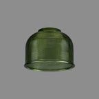 Sledmere 14.5x11cm Prismatic Dome Glass Shade With Flat Edge - 10 Colours