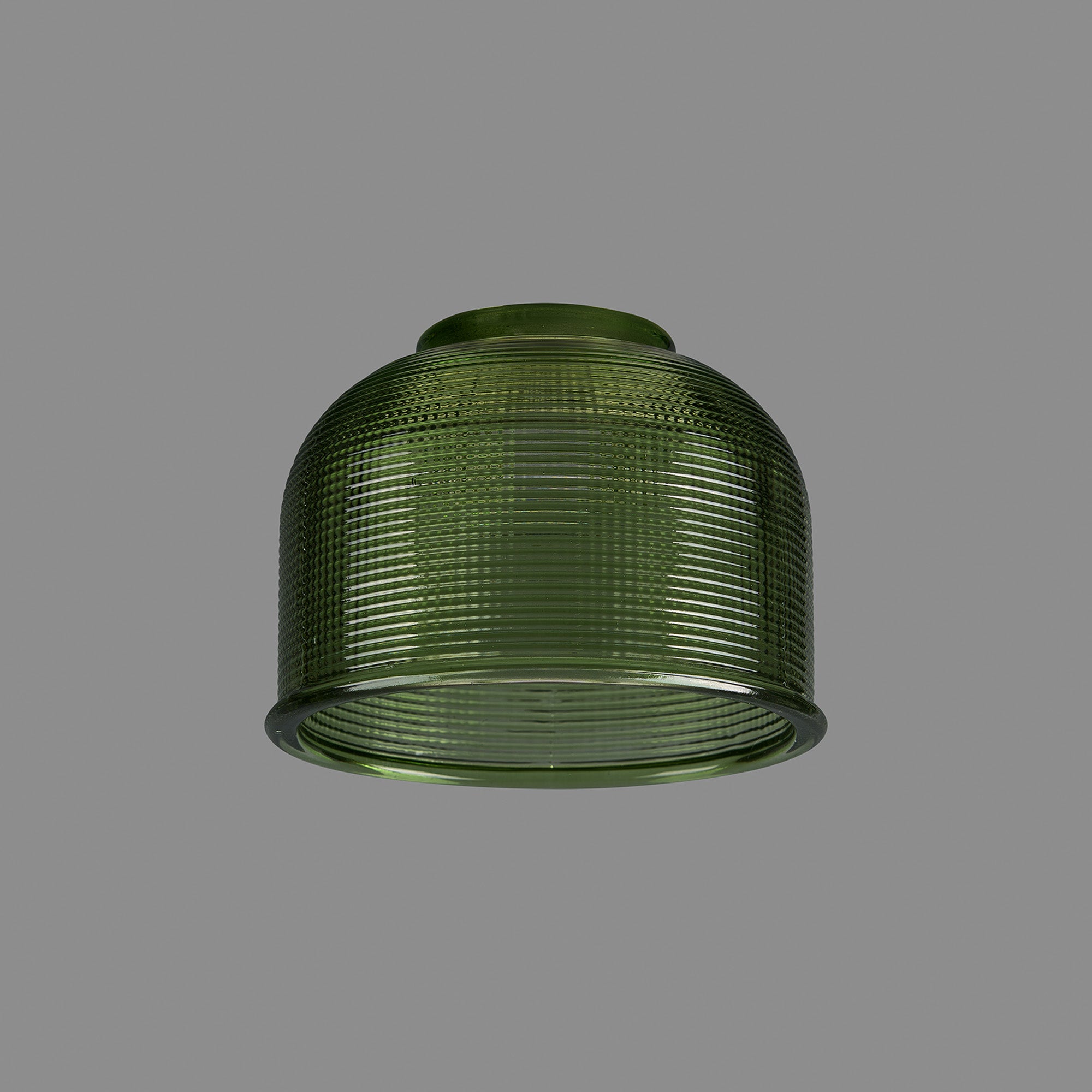 Sledmere 14.5x11cm Prismatic Dome Glass Shade With Flat Edge - 10 Colours