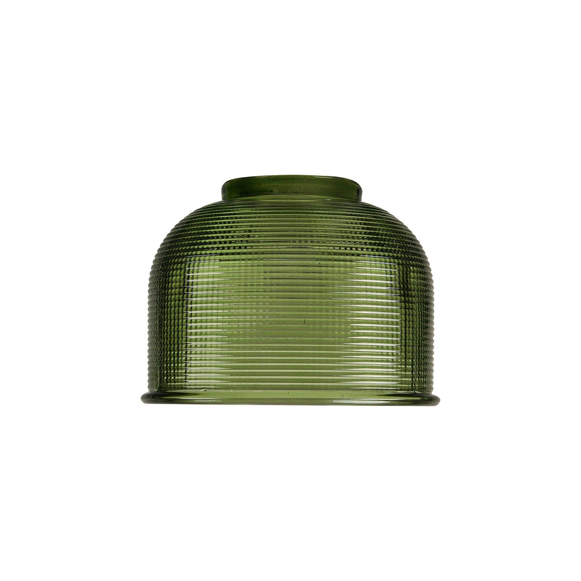 Sledmere 14.5x11cm Prismatic Dome Glass Shade With Flat Edge - 10 Colours