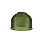 Sledmere 14.5x11cm Prismatic Dome Glass Shade With Flat Edge - 10 Colours