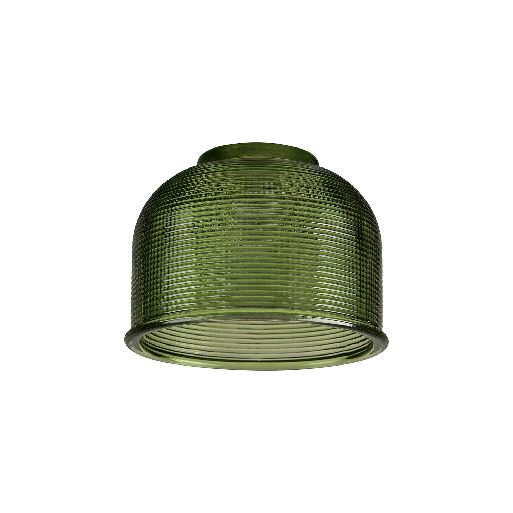 Sledmere 14.5x11cm Prismatic Dome Glass Shade With Flat Edge - 10 Colours
