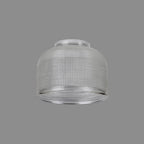 Sledmere 14.5x11cm Prismatic Dome Glass Shade With Flat Edge - 10 Colours