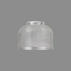 Sledmere 14.5x11cm Prismatic Dome Glass Shade With Flat Edge - 10 Colours