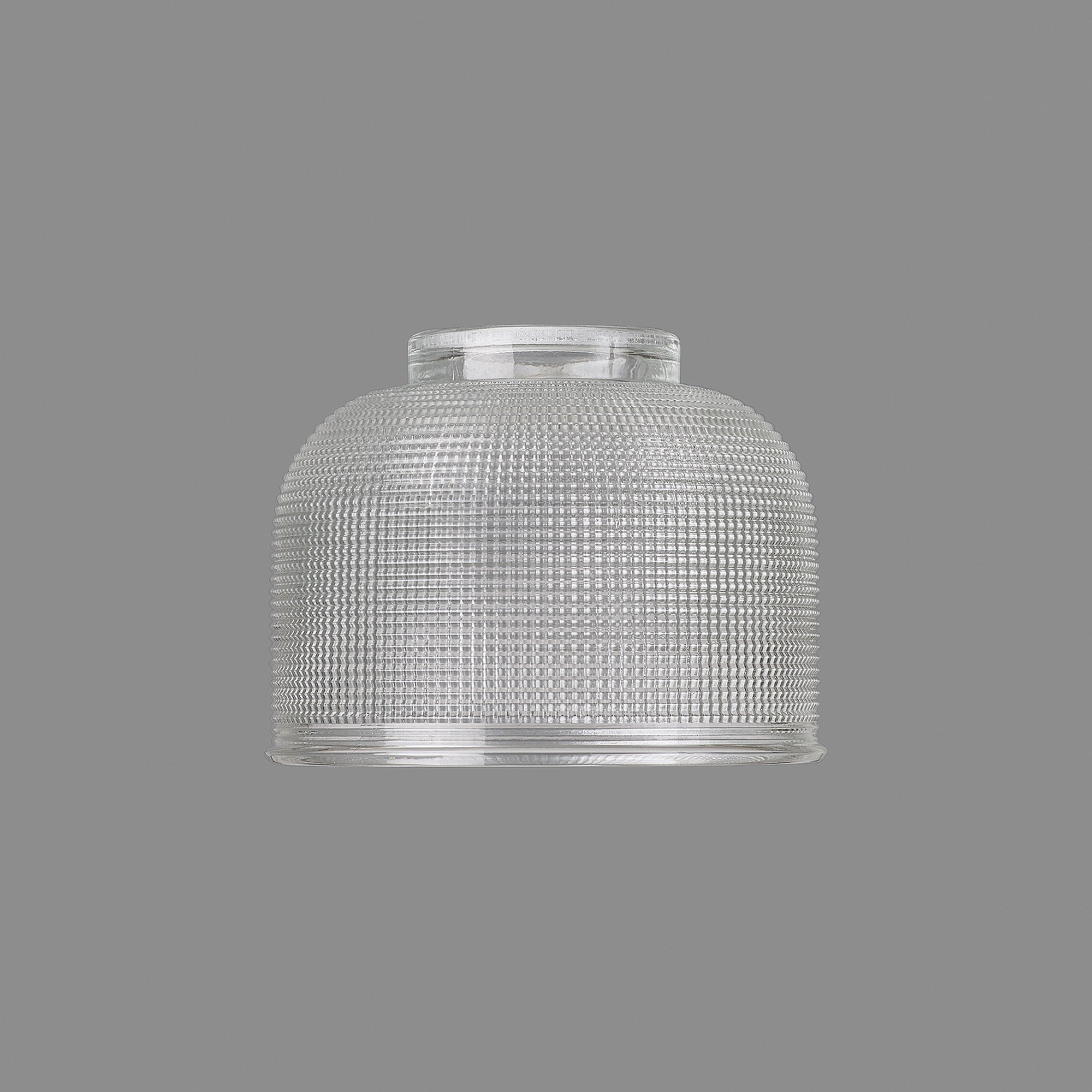 Sledmere 14.5x11cm Prismatic Dome Glass Shade With Flat Edge - 10 Colours
